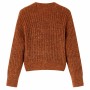 Cardigan da Bambina Lavorato a Mano Cognac 128