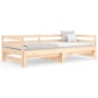 Divano Letto con Letto Estraibile 90x190 cm Legno Massello Pino