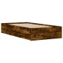 Giroletto con Cassetti Rovere Fumo 90x190 cm Legno Multistrato