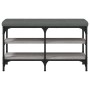 Panca Porta Scarpe Grigio Sonoma 82x32x47 cm Legno Multistrato