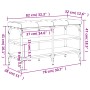 Panca Porta Scarpe Grigio Sonoma 82x32x47 cm Legno Multistrato