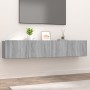 Mobili TV 2pz Grigio Sonoma 80x30x30cm Legno Multistrato