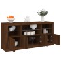 Credenza con Luci LED Rovere Marrone 142,5x37x67 cm