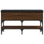 Panca per Scarpe Rovere Marrone 82x32x45 cm Legno Multistrato