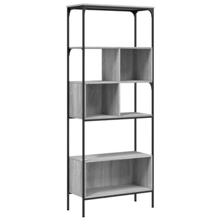 Libreria 5Ripiani Grigio Sonoma 76x33x188,5cm Legno Multistrato