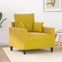 Poltrona Giallo 60 cm Velluto