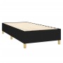 Letto a Molle con Materasso e LED Nero 90x190 cm in Tessuto