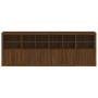 Credenza con Luci LED Rovere Marrone 283x37x100 cm