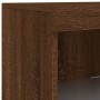 Credenza con Luci LED Rovere Marrone 283x37x100 cm