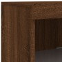 Credenza con Luci LED Rovere Marrone 162x37x100 cm