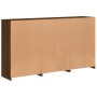 Credenza con Luci LED Rovere Marrone 181,5x37x100 cm