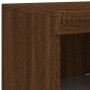 Credenza con Luci LED Rovere Marrone 181,5x37x100 cm