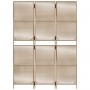 Divisorio per Ambienti a 3 Pannelli Beige in Polyrattan