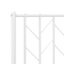 Giroletto con Testiera e Pediera Metallo Bianco 100x190 cm