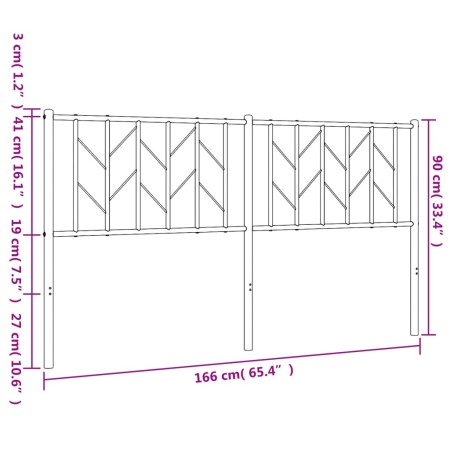 Testiera in Metallo Bianco 160 cm