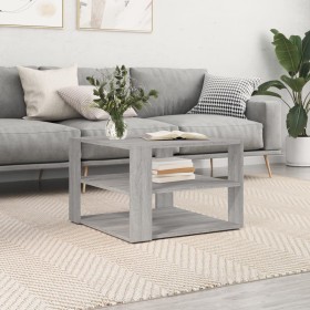 Tavolino Salotto Grigio Sonoma 59,5x59,5x40cm Legno Multistrato