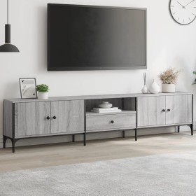 Mobile TV Cassetto Grigio Sonoma 200x25x44 cm Legno Multistrato