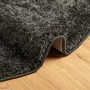 Tappeto a Pelo Lucido Lungo ISTAN Effetto Antracite Ø 200 cm