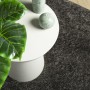 Tappeto a Pelo Lucido Lungo ISTAN Effetto Antracite Ø 200 cm