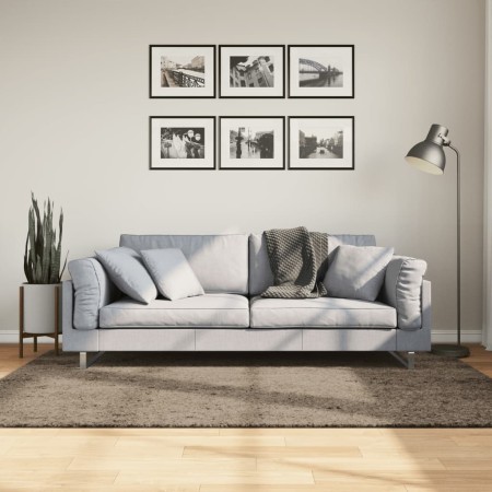 Tappeto a Pelo Lucido Lungo ISTAN Effetto Grigio 140x200 cm