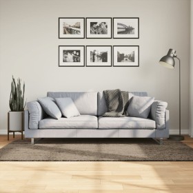 Tappeto a Pelo Lucido Lungo ISTAN Effetto Grigio 100x200 cm