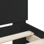 Giroletto con Testiera e LED Nero 200x200 cm