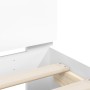Giroletto con Testiera Bianco 140x190 cm in Legno Multistrato