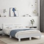 Giroletto con Testiera Bianco 135x190 cm in Legno Multistrato