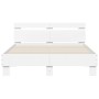 Giroletto con Testiera Bianco 135x190 cm in Legno Multistrato