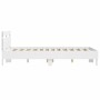 Giroletto con Testiera Bianco 135x190 cm in Legno Multistrato