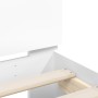 Giroletto con Testiera Bianco 135x190 cm in Legno Multistrato