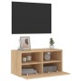 Mobile TV a Parete Rovere Sonoma 60x30x30 cm Legno Multistrato