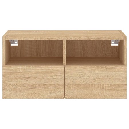 Mobile TV a Parete Rovere Sonoma 60x30x30 cm Legno Multistrato