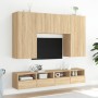 Mobile TV a Parete Rovere Sonoma 80x30x30 cm Legno Multistrato