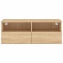 Mobile TV a Parete Rovere Sonoma 80x30x30 cm Legno Multistrato