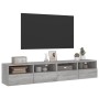 Mobili TV Parete 2pz Grigio Sonoma 80x30x30cm Legno Multistrato