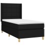 Letto a Molle con Materasso e LED Nero 80x200 cm in Tessuto