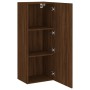 Mobile TV Parete Rovere Marrone 40,5x30x102cm Legno Multistrato