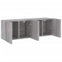 Mobili TV a Parete 2pz Grigio Sonoma 60x30x41 cm