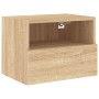 Mobili TV Muro 2pz Rovere Sonoma 40x30x30 cm Legno Multistrato