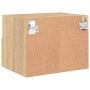 Mobili TV Muro 2pz Rovere Sonoma 40x30x30 cm Legno Multistrato