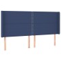 Letto a Molle Materasso e LED Blu 200x200cm in Tessuto