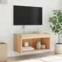 Mobile Porta TV con Luci LED Rovere Sonoma 60x30x30 cm