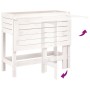 vidaxL Fioriera Giardino Piano Pieghevole Bianco Legno Massello Pino