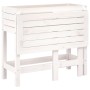 vidaxL Fioriera Giardino Piano Pieghevole Bianco Legno Massello Pino