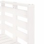 Set Salotto da Giardino 3 pz Bianco in Legno Massello di Pino