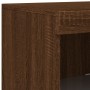 Credenza con Luci LED Rovere Marrone 41x37x100 cm