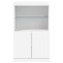 Credenza con Luci LED Bianca 60,5x37x100 cm