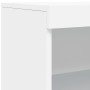 Credenza con Luci LED Bianca 60,5x37x100 cm