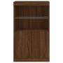 Credenza con Luci LED Rovere Marrone 60,5x37x100 cm